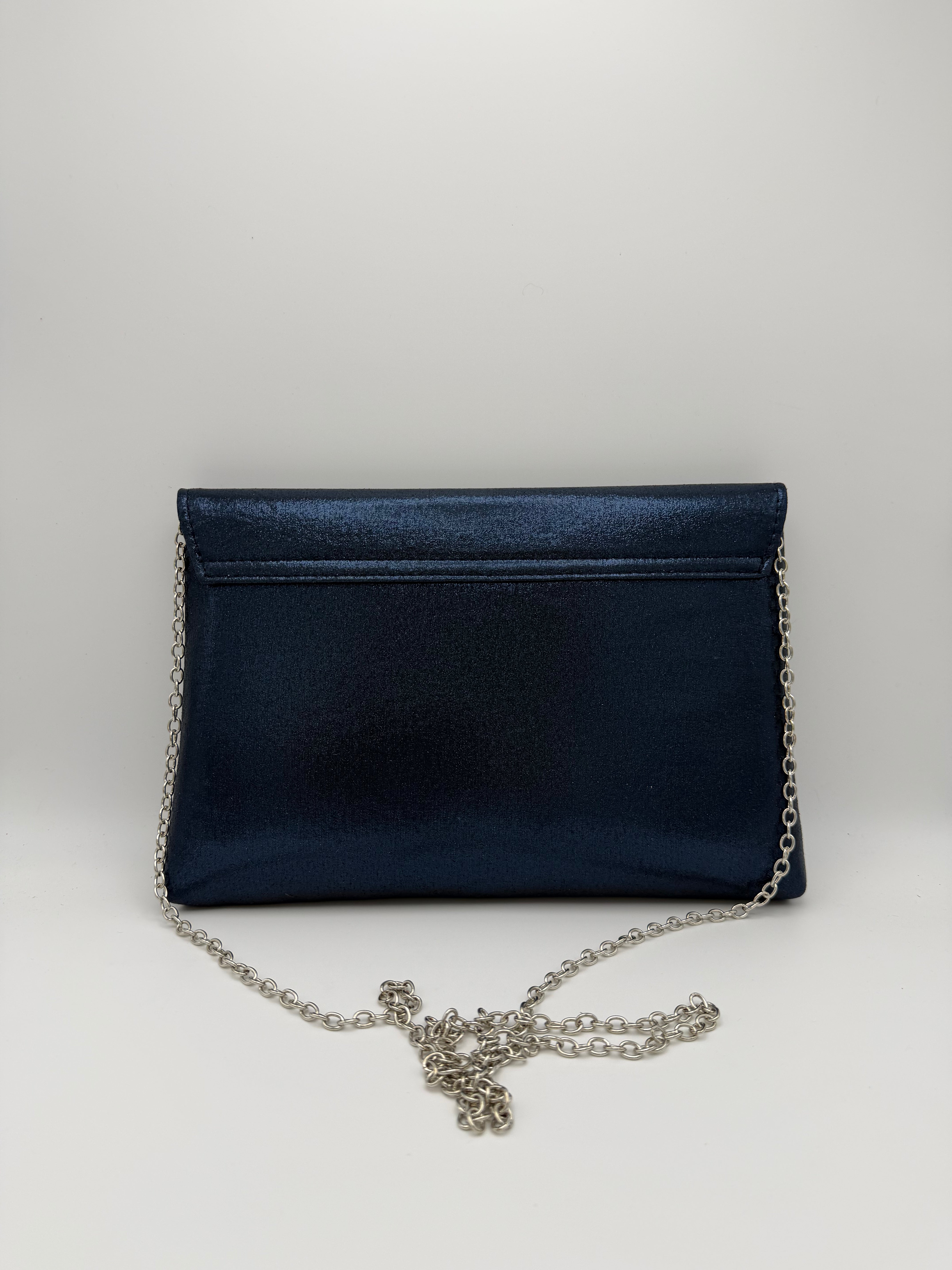 Crystal Trim Envelope Clutch Bag - Back