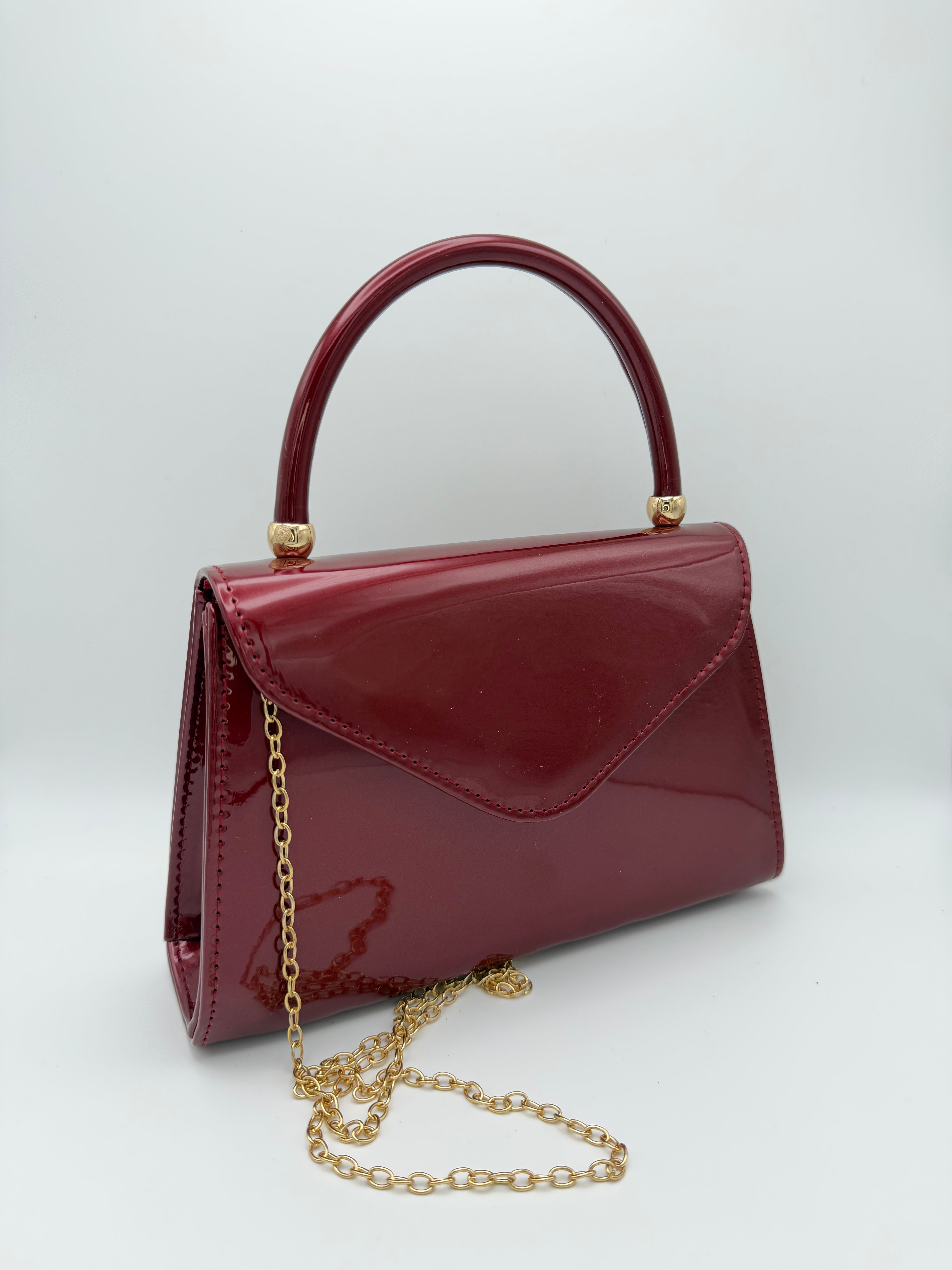 Mini Top Handle Bag - Burgundy