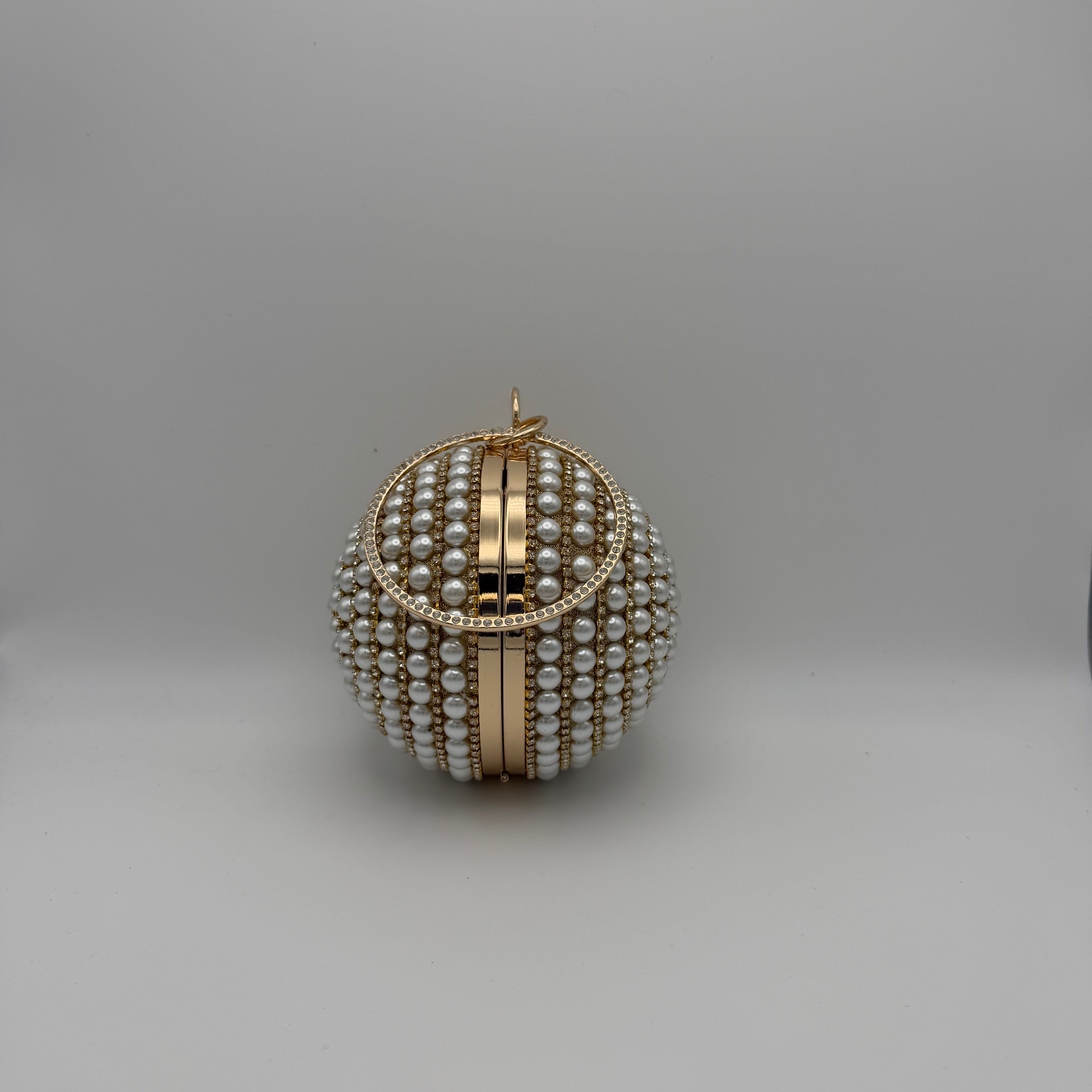 Rhinestone Glitter Ball Clutch Bag _side