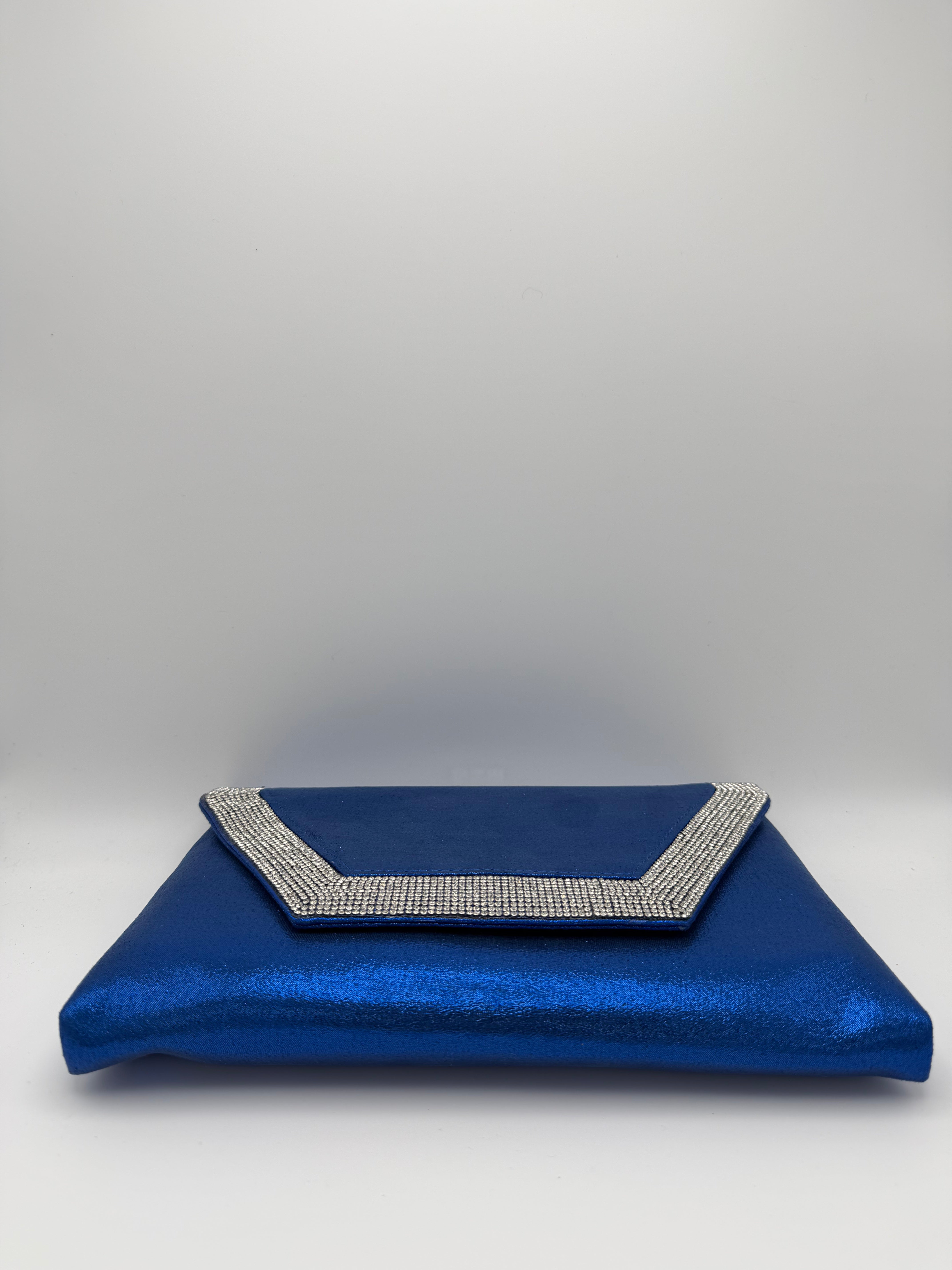 Crystal Trim Envelope Clutch Bag - Side