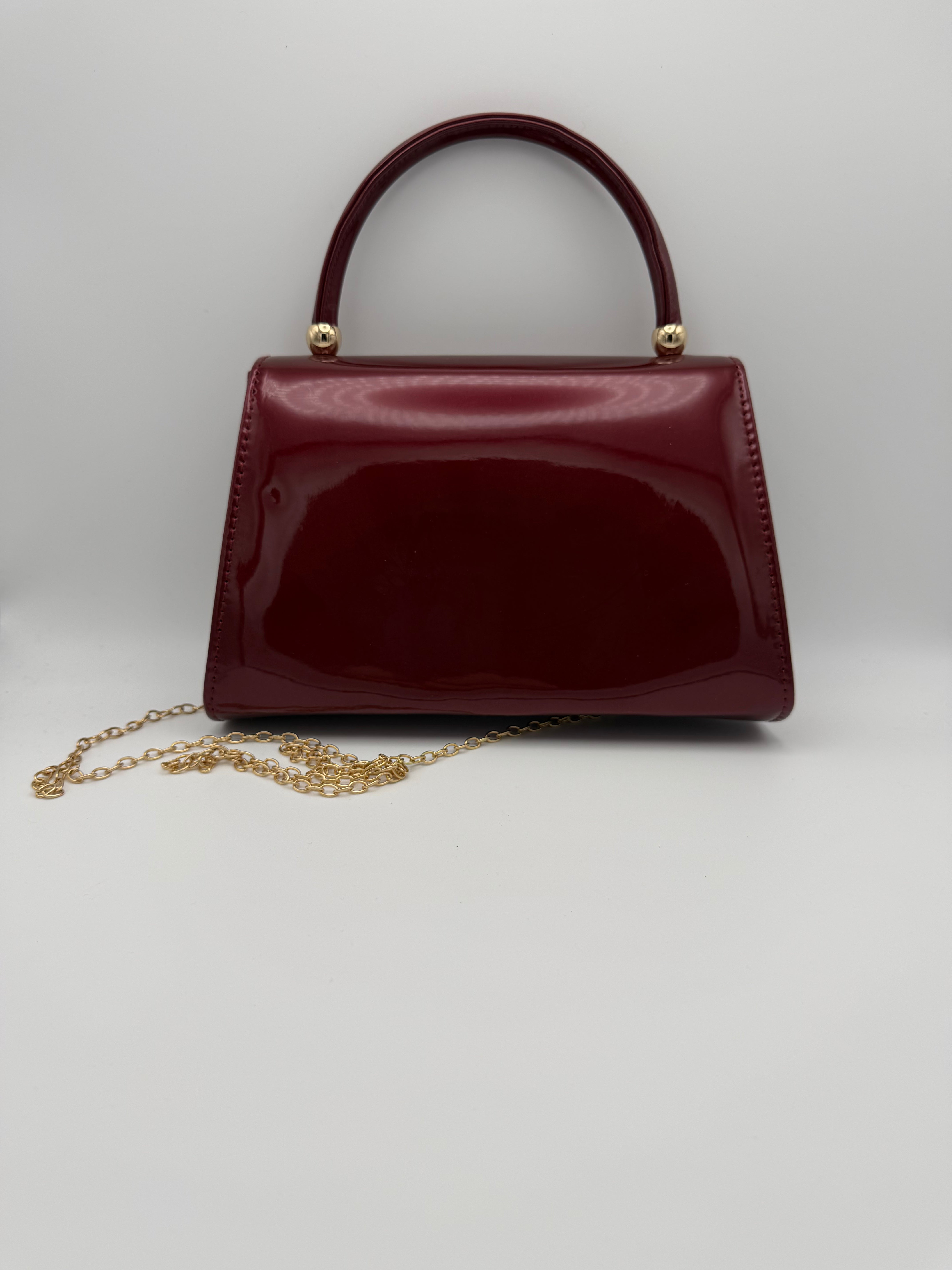Mini Top Handle Bag - Burgundy